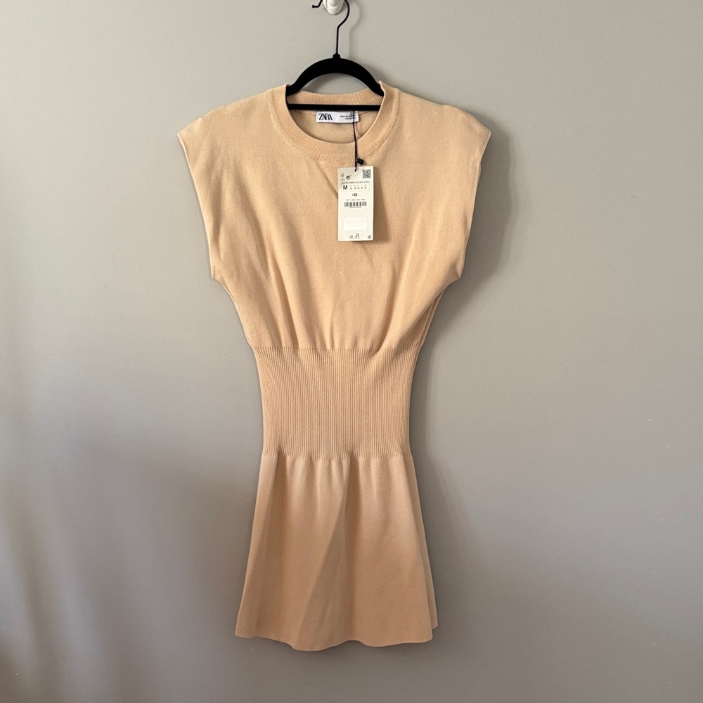 Zara Light Tan Mini Dress